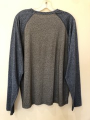 Columbia Men’s Raglan Long Sleeve Shirt Brown Gray Large Cotton Trail Hiking