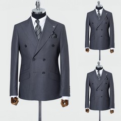 Formal Men&rsquo;s 2PCS Suits Navy Business Evening Dinner Party Tuxedos Workwear Coat