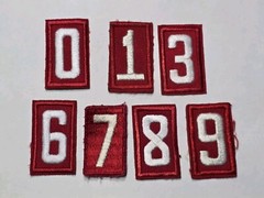 Older Style Red Solid Boy/Cub Scout Unit Number Your Choice of Number Quantity