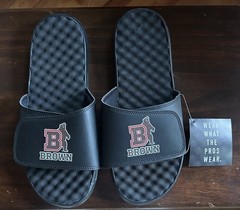 Slide Sandals Brown College Adjustable Black Men&rsquo;s Size 12. New.