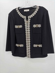 Pre-Owned St John Black Size 14 Zip Up Jacket
