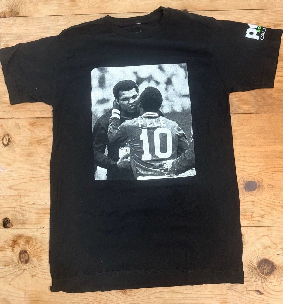 Pelé Soccer Muhammad Ali and Pelé Photo Graphic T-Shirt California Edition Cal