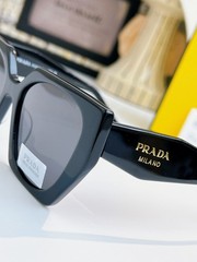 Prada PR 15WS Women Sunglasses AUTHENTIC Cateye Designer Black Gray Lenses