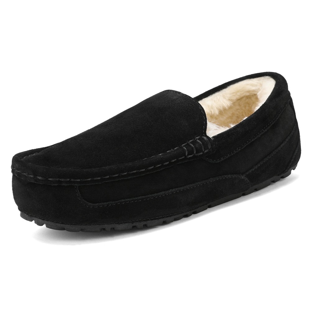 Men&rsquo;s House Shoe Fur Indoor Outdoor Anti-Slip Moccasin Slippers Loafers Shoes