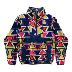 PATAGONIA SYNCHILLA ANORAK VISION QUEST BIG: CATALAN CORAL, UNISEX XS= W XS, M S
