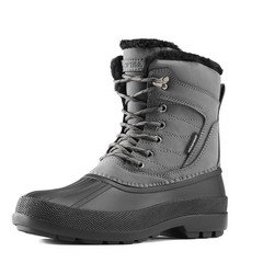 HISEA Men Waterproof Insulated Winter Snow Boots Warm Fur Lined Hiking Duck Boot