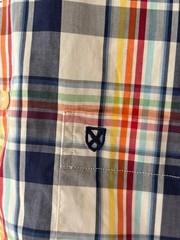 Barbour Mens Multicolour Check Button Down Shirt Regular Fit Size UK Medium