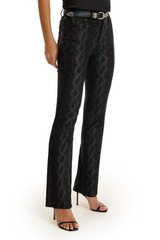 Aria Flare Jean Black Python Classic THE NOLI SHOP