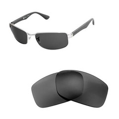 Walleva Black Polarized Replacement Lenses For Ray-Ban RB3478 60mm Sunglasses