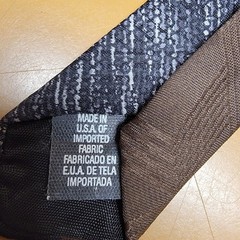 Haggar Mens Geometric Pattern Tie Polyester Brown Blue Tan