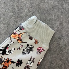 Vera Bradley Ribbed Cotton Jogger Pajama Pants Dog Show Print Gray NWT