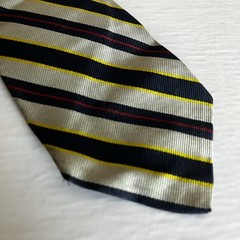 Brooks Brothers Makers Silk England Mens Repp Tie Necktie Beige Black Red Yellow