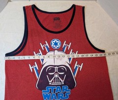 Star Wars Darth Vader TIE Fighters Red Muscle Tank Top Mens Size Large Fifth Sun