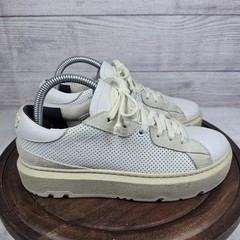 P448 Perforated Chunky Platform Sneaker Made In Italy Womens Sz US 6 EU 36 Shoe