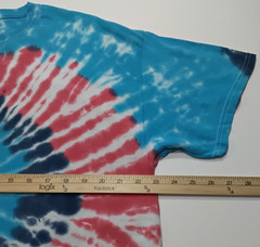 New Tie Dye Men&rsquo;s T-Shirt Red Blue Adult XL Multicolor Summer Spiral