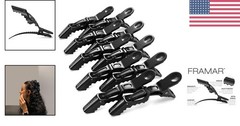 Durable & Lightweight Black Alligator Hair Clips – 10 Professional Clips