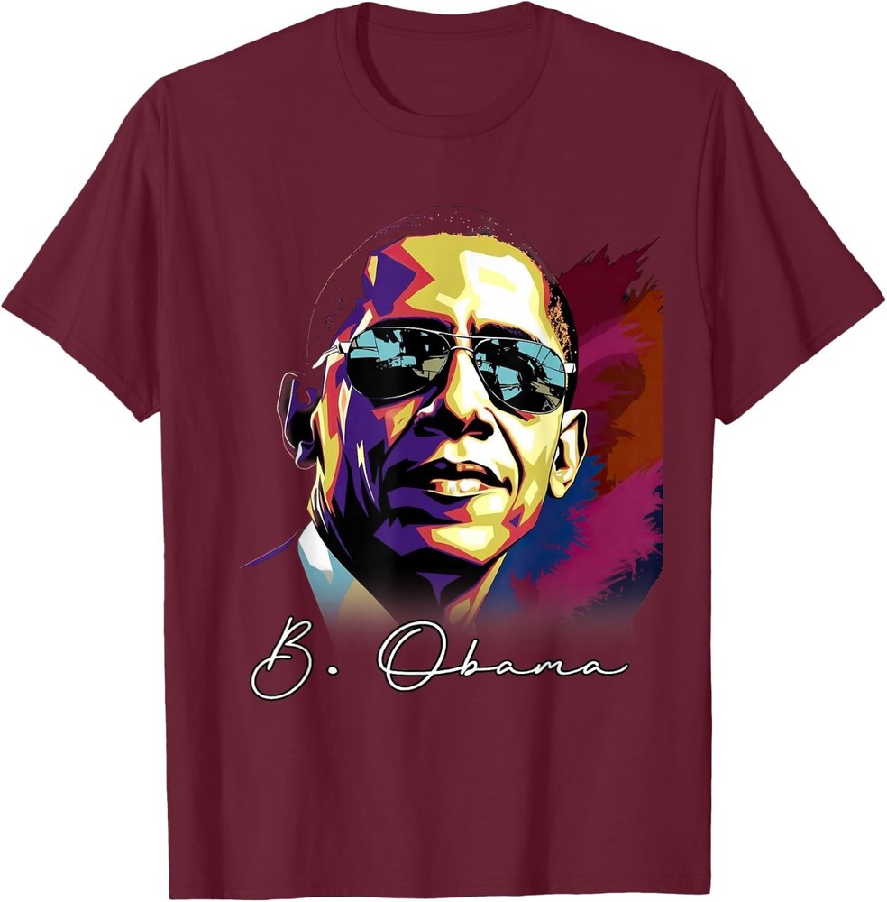 4th of July Barack Obama President Portrait Patriotic T-Shirt