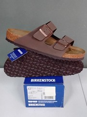 New BIRKENSTOCK Arizona BS Size 10 Normal Fit Mocca Birki-Flor Men Sandals
