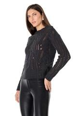 Elea Crystal Knit Sweater Black THE NOLI SHOP