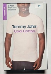 Tommy John Cool Cotton Crew Neck Undershirt Modern Fit – Medium – White – 2-Pack