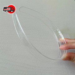 3pc Clear Plastic Headbands With Teeth Transparent Hair Hoops DIY Accessories