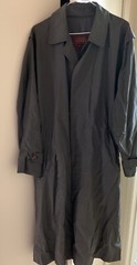 Sanyo Carol Cohen Trench Coat Overcoat Mens R36 Removable Wool Lining Green