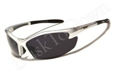 New X-Loop Sports 100% UV400 Sunglasses Silver Frame Gray Lens 358-S