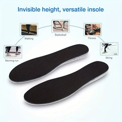 Invisible Height Boost Inserts Cuttable Shock-Absorb Breathable Lift Insoles