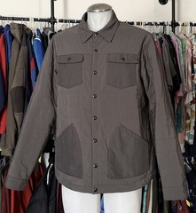United By Blue Bison Shield Snap Jacket L Gray Made in USA B100
