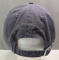 Chase Private Client hat gray strap back individual investor bank cap