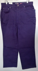 Style&co 98% cotton, 2% spandex solid « Grape  » Easy jeans 16 S