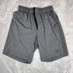 Reebok Cruz 2.0 Shorts Mens 28 Heathered Gray Elastic Waist Workout Athleisure