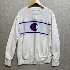 Champion, Reverse Weave Logo Pullover Sweater LS , White Ivory Color Mens XL