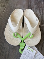 Crocs Kadee II Flip Flop Womens 4 Beige Sandals Slides