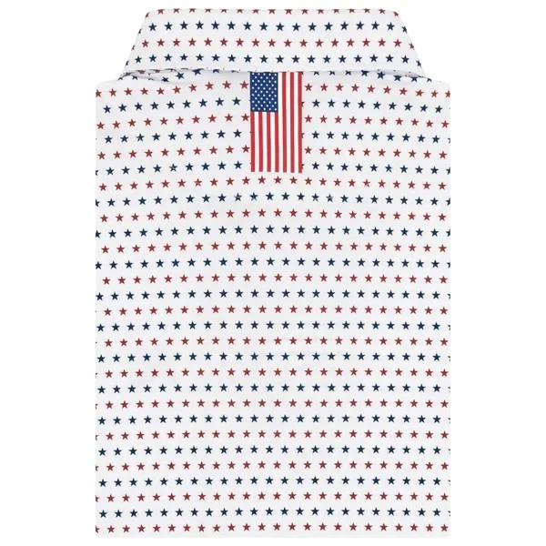 Rhoback The States White Polo: Non-Bacon Collar USA Flag Ridge PerformanceM-2XL
