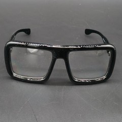 Oversize Thick Plastic Nerd Rectangular Horn Rim Clear Lens Glass