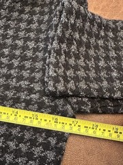 Agnès B Paris Quality Wool Blend Houndstooth Mock Neck Sweater Gray Black Size 1