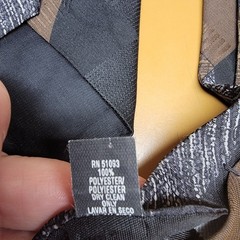 Haggar Mens Geometric Pattern Tie Polyester Brown Blue Tan