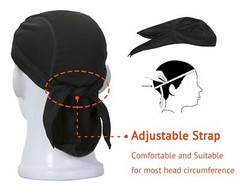 2 Pack Motorcycle Wrap Du Do Black Bandana Paisley Doo Rag Head Skull Cap Durag
