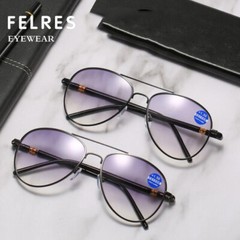 Metal Bifocal Anti-blue light Reading Glasses For Men Classic Outdoor Sunglasses