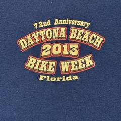 Daytona Bike Week T Shirt L 2013 Navy Blue Eagle Motorcycle Graphic Streetwear