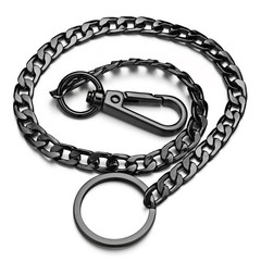 Heavy Duty Punk Wallet Chain 20&Prime; Stainless Steel Jean Key Chain for Men Women