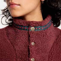 ALPINE DESIGN &lsquo; 1/4 SNAP SHERPA PULLOVER &lsquo; SIZE XS &lsquo; DARK AUBURN &lsquo; WOMENS