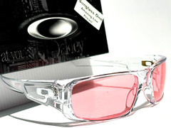 NEW OAKLEY CRANKSHAFT Polished Clear GALAXY HD Pink Iridium Sunglass 9239