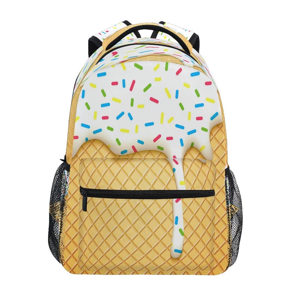 Ice Cream Cone Backpack Bookbags Laptop Boys Girls Teens Water Resistant