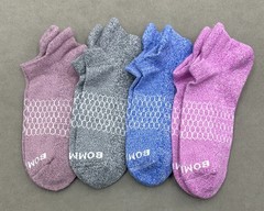 BOMBAS 4 Pairs Women&rsquo;s Honeycomb Marl Ankle Socks Size Med 4 Colors Mix Cushion
