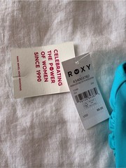 Roxy Bandeau Bikini Set NWT Large Turquoise Adjustable Swim Set Beach Resort