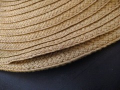 Angela & William 100% Straw Paper Hat Wide Brim With Heart Trim Lace SEE DETAILS
