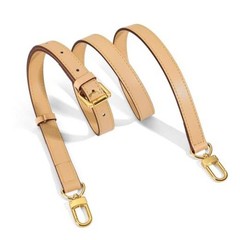 Vachetta Leather Replacement Adjustable Shoulder Strap for Beige-width: 0.7 in