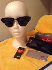 Ray-Ban Sunglasses RB0316-S MEGA CLUBMASTER 990/31 Mock Tortoise on Arista 53 mm